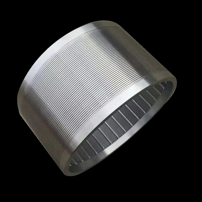 Perlen molen Externe axiale van buiten naar binnen SS304 roestvrij staal flenst 80 Mesh Wedge Wire Basket